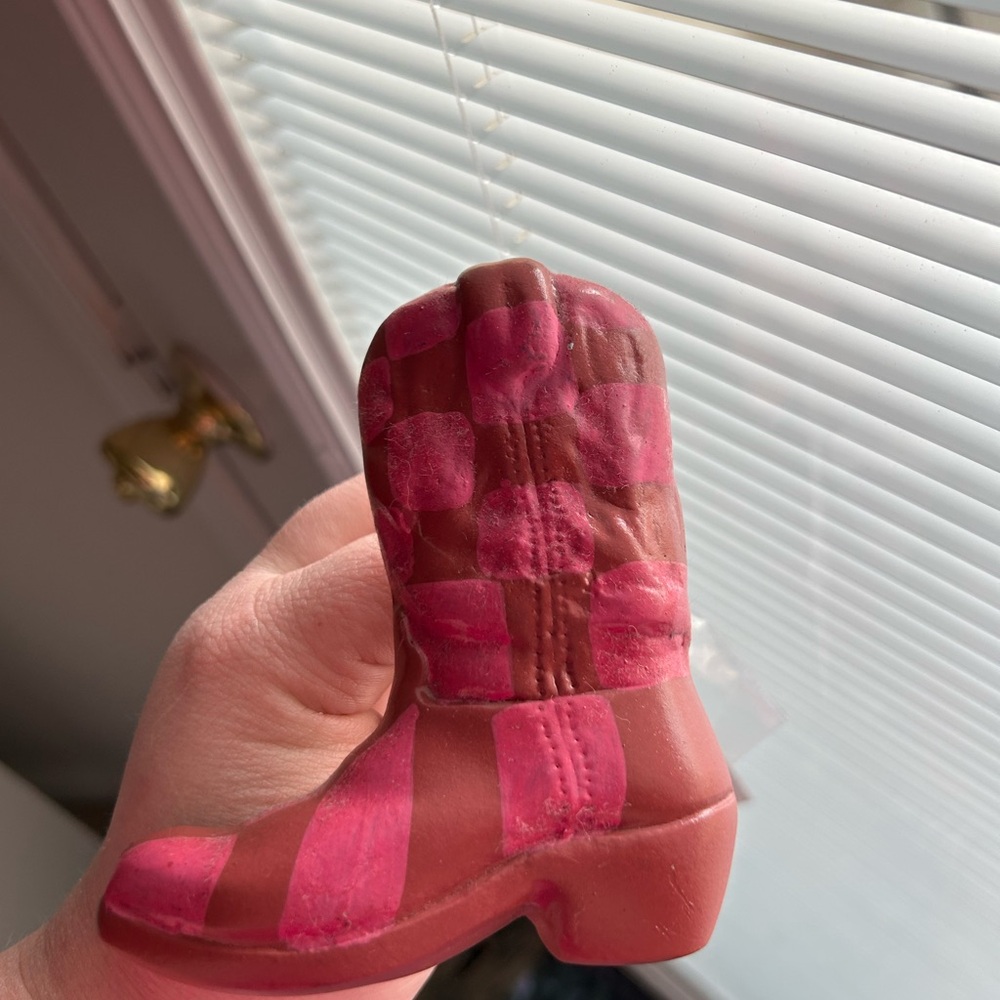 Pink cowboy boot wall hook from Urban Outfitters